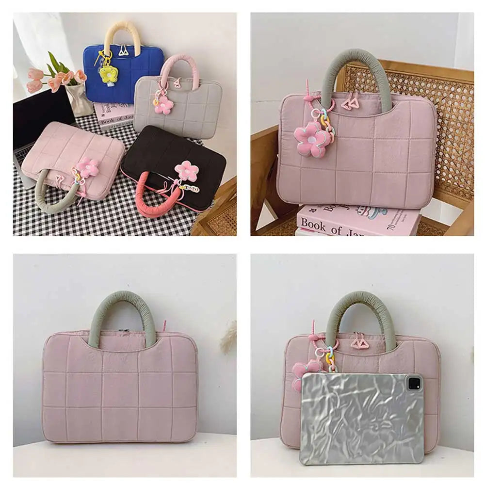 Lightweight Puffy Laptop Sleeve 14/16 Inch Commuter Laptop Briefcase Notebook Sleeve Notebook Case Portable Handbag for Women