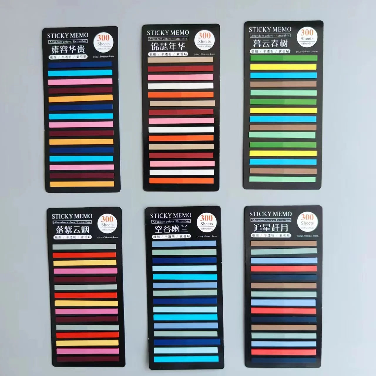 6 Packs 1800Sheet Transparent Sticky Notes Self-Adhesive BookMarkers Annotation for Reading Book Clear Tabs Stationery