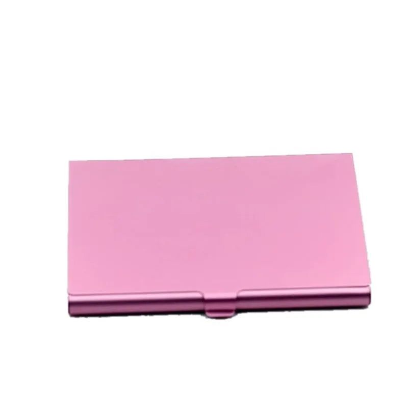 1 Pc Men Business Card Case Stainless Steel Aluminum Holder Metal Box Cover Women Credit Business Card Holder Case