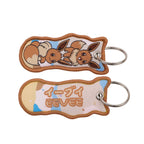 Kawaii Japanese Elf Anime Embroidery Key Fobs Key Tag Motorcycles Cars Backpack Chaveiro Keychain Fashion Keyring Friends Gifts