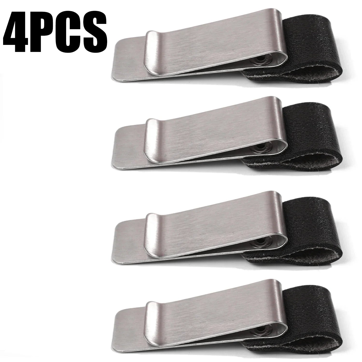 6-1PCS Stainless Steel Leather Pen Holder Pencil Clamps Notebook Bookmark Practical Organizer Clip Pen Holder Office Stationary