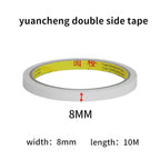 10M White Ultra-Thin Double-Sided Tape High-Adhesive Super Strong Hand Tearable Tape 5-40mm Wide for Crafting And Packaging