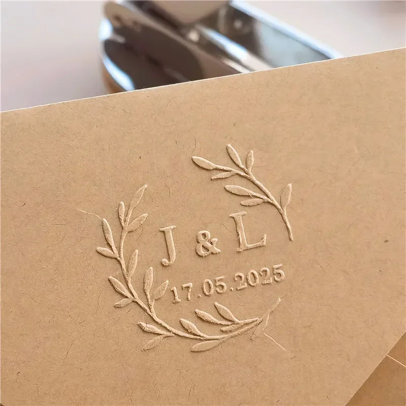 Customize Embossing Stamp Wedding Monogram Embosser Stamp,Personalized 2 initials Embosser Stamp,Wedding gift,hand held embosser