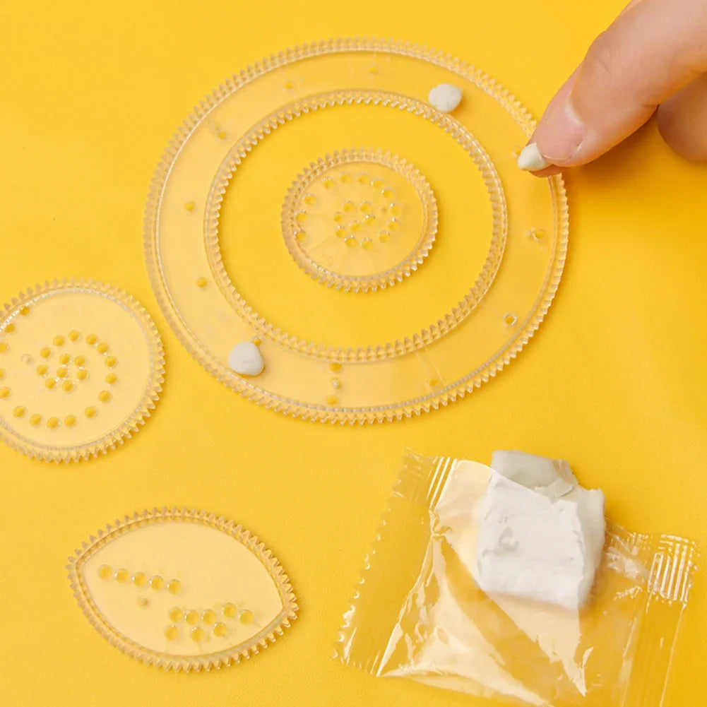22pcs Spirograph Ruler Set Geometric Ruler Mathematical Roulette Drawing Tools Learning Painting Creative Educational Art Tool