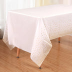 137X274Cm Dot Disposable Tablecloths Macaron Black Plastic Disposable Table Cover Wedding Birthday Party Disposable Tableware