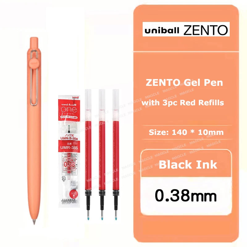 uniball ZENTO Standard 0.38/0.5mm Gel Pens,Water-Based Smooth Writing Roller Ball Pens Fit for a variety of occasions Stationery