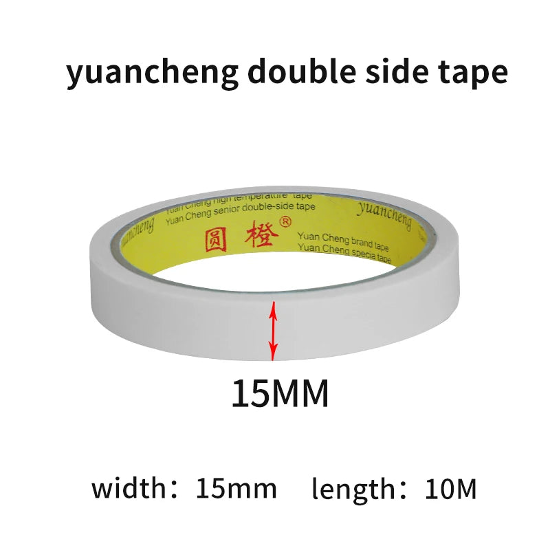 10M White Ultra-Thin Double-Sided Tape High-Adhesive Super Strong Hand Tearable Tape 5-40mm Wide for Crafting And Packaging