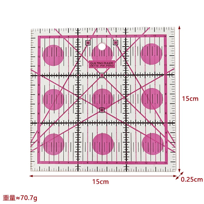 Yokoyama Acrylic Sewing Ruler For Patchwork Measuring Drawing Dressmaker Yardstick DIY Craft Quilting Cutting Accessories Tool