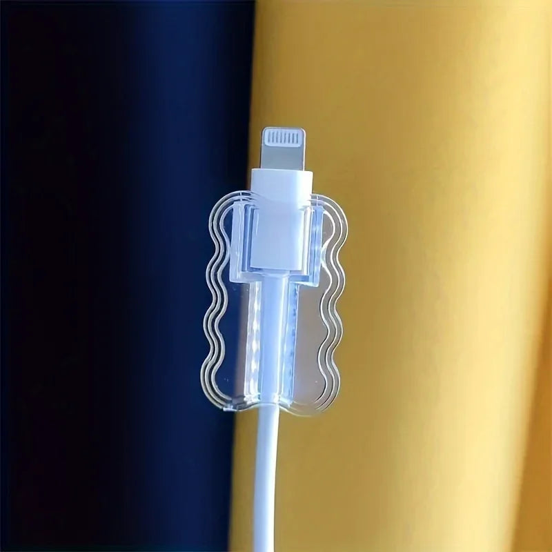 10pcs,Data Cable Protector Sleeves,Anti-Breakage Cord Saver,Mobile Phone Accessory,Flexible Cord Management for School and Home