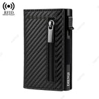 Multi-card Slot Men Wallet Business Card Holder Fashion Folding Large-capacity Coin Purse PU Leather Black Short Purse Card Case