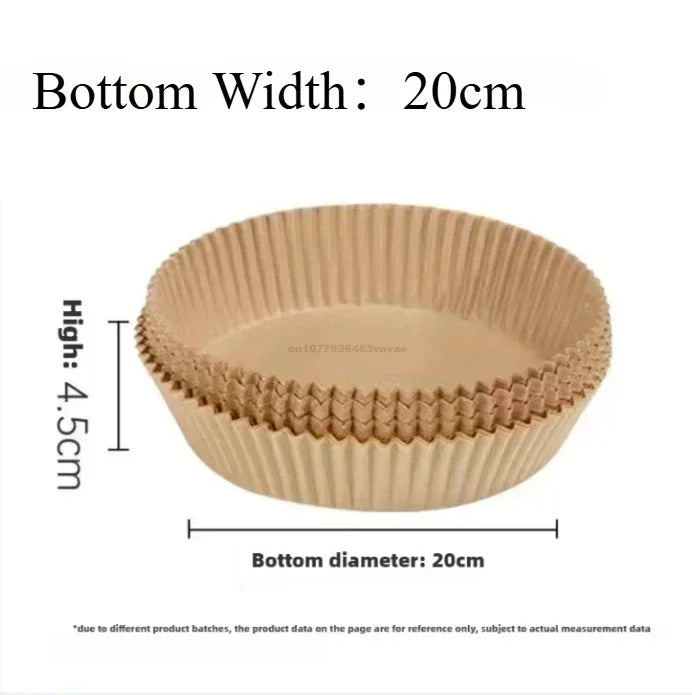 Paper for Airfrier Anti Fat Hot Air Fryer Silicone Oil Paper Air Fryer Liner Non-fat Paper Oven Accessories Nonstick Parchment