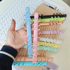 Candy-colored Metal Loose-leaf Iron Clip Macaroon 6-hole Binder A5 Binder Loose-leaf  Binder Clips Notebook Loose-leaf Rings