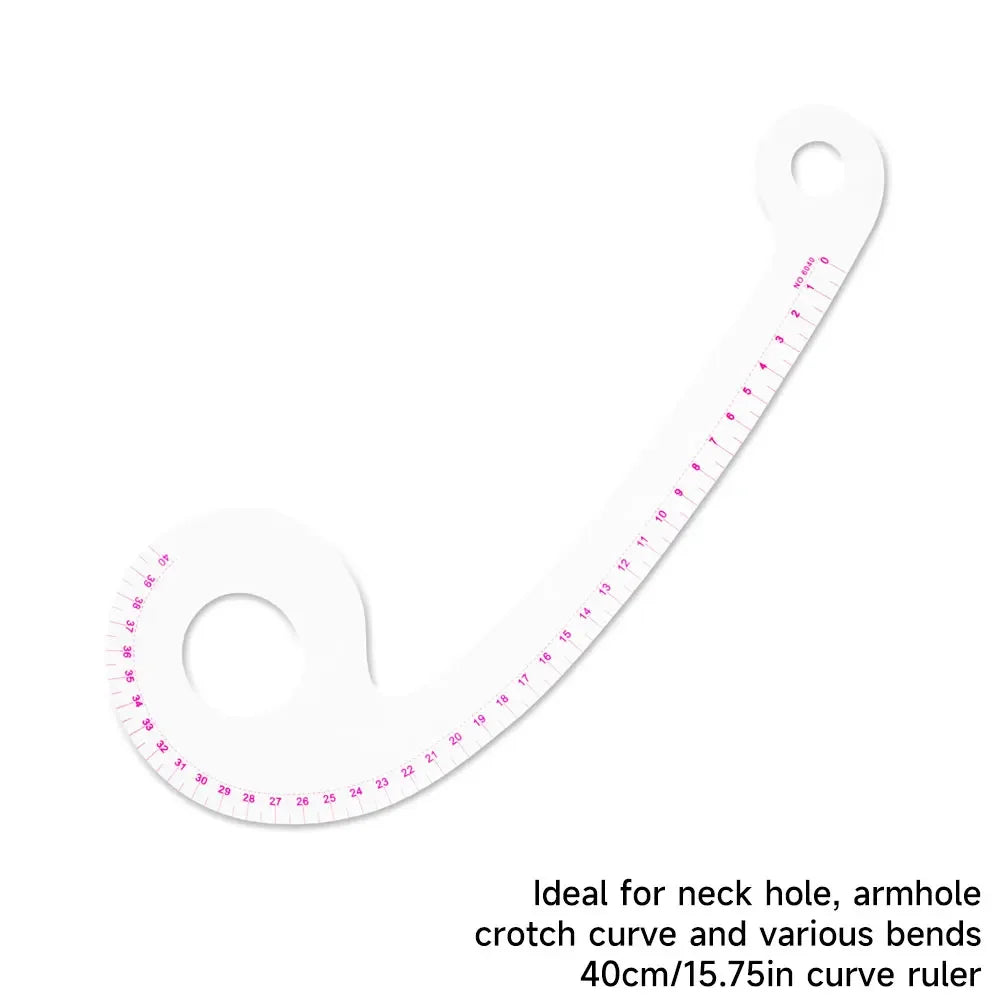 Clear Metric Flexible French Curve Ruler Practical Tailoring Template For Dressmaking Pattern Drafting DIY Sewing Projects