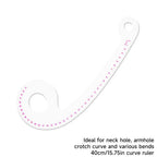Clear Metric Flexible French Curve Ruler Practical Tailoring Template For Dressmaking Pattern Drafting DIY Sewing Projects