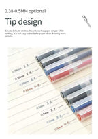 6/8Pcs/Set MUJIs Gel Pen Black/Red/Blue 0.38/0.5mm Ink Japan Color Pen Office School Ballpoint Pen Japanese Kawaii Stationery