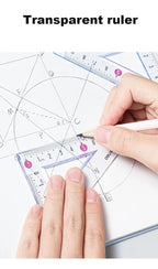 Deli Transparen Soft Ruler Set 4 in 1 Plastic Rulers for Student Drawing Mathematical Geometry School Stationery Curve Ruler