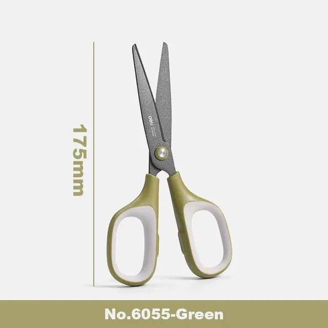 Deli Anti Stick Anti Rust Scissors School Stainless Steel Scissors Home Office DIY Handicraft Made Tools Stationery Scissors