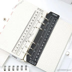 A5 A6 Transparent Black Frosted Bookmark Ruler For 6 Hole Loose Leaf Binder Notebook Planner Agenda Index Ruler Flexible Measure