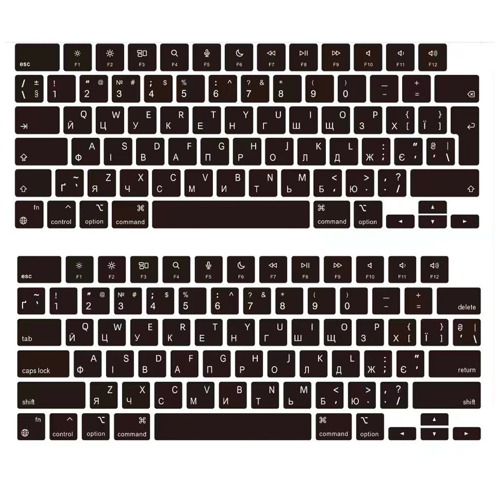 Ukraine Version Silicone Keyboard Protector Cover Waterproof Dustproof Skin for MacBook M5 M4 M3 M2A3113 A3240 A3241 A3401 A3112