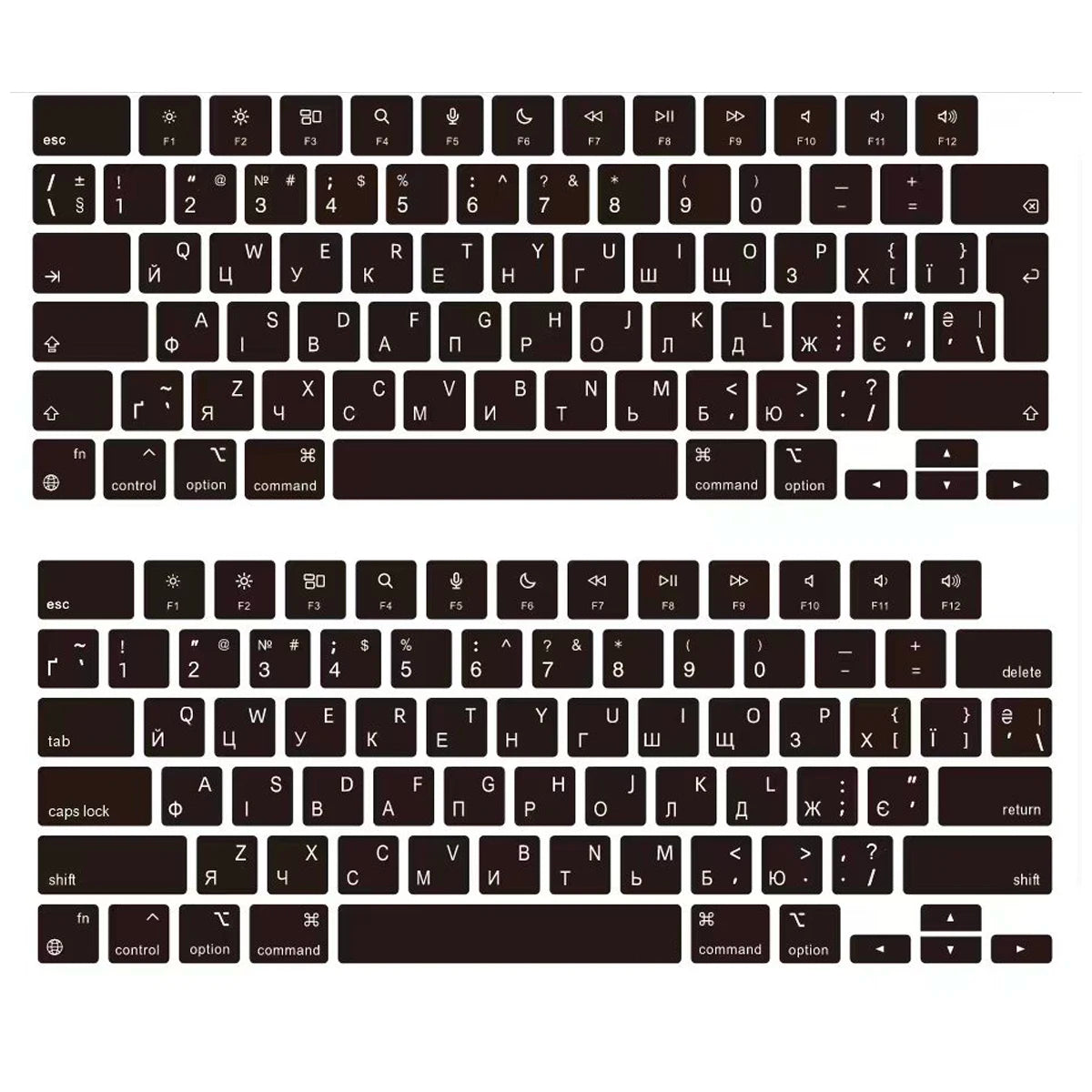Ukraine Version Silicone Keyboard Protector Cover Waterproof Dustproof Skin for MacBook M5 M4 M3 M2A3113 A3240 A3241 A3401 A3112