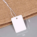200pcs Hanging Ornaments Card With Elastic Rope Tag White Cardboard Blank Price Label 3cm X 4cm