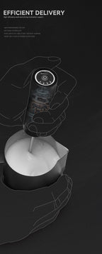 MUVNA 3-Speed Electric Milk Frother,Stainless Steel Handheld Coffee Mixer|Milk Beater&Foamer for Cappuccino/Latte Barista Tool