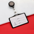 1 Pcs Aluminum Alloy Card Cover Case Bank Business Work Card Holder with ABS Retractable Badge Reel Credit ID Card Badge Bag