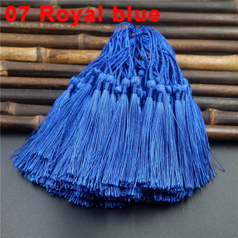100pcs/lot 13cm Tassel Silk Fringe Silky Floss Bookmark Tassels Mini Tassels For DIY Craft Jewelry Making Souvenir Bookmarks