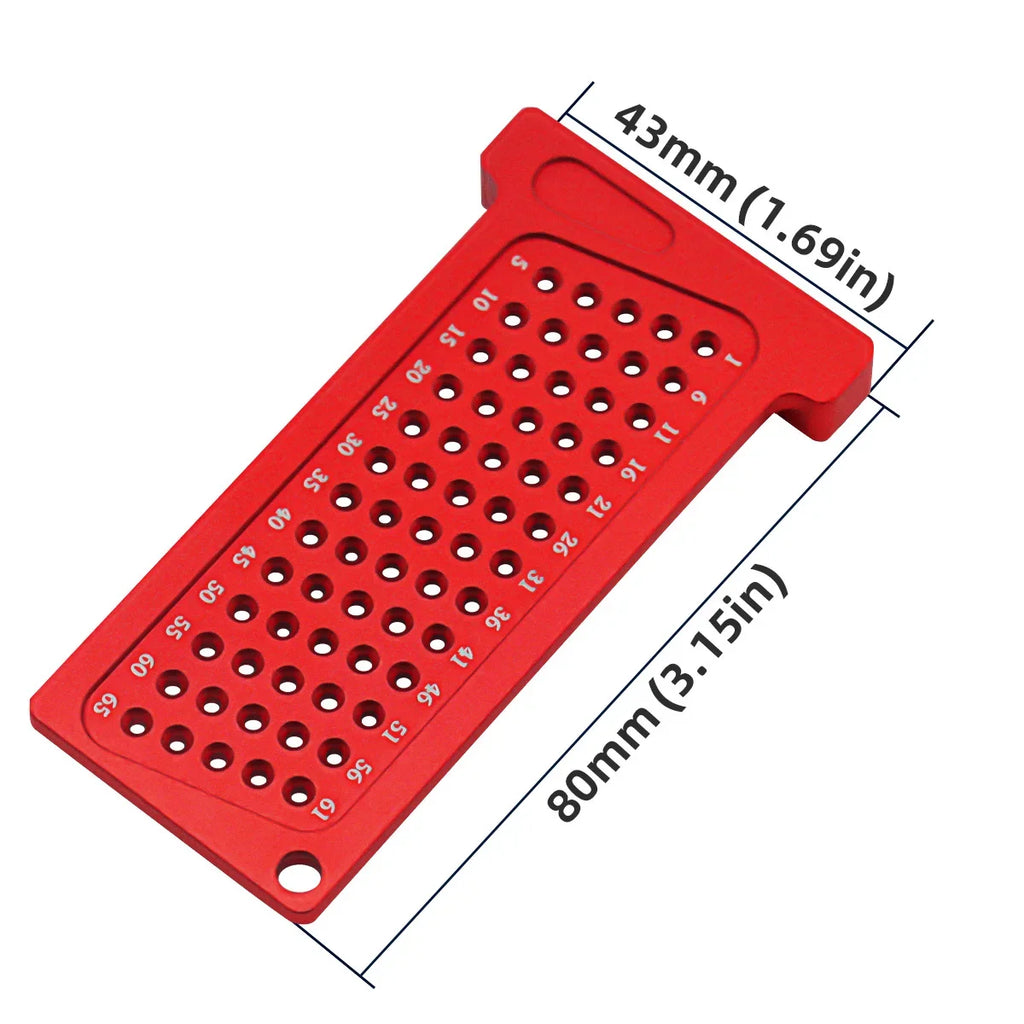 Aluminum T-Square Pocket Marking Gauge Woodworking Cross Calibration Ruler Precision Scribe for DIY Hole Line Layout Measuring