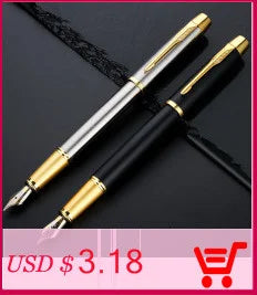 1 PC High Quality Luxury Full Metal Ballpoint Pen Silver Plating Ball Pens Business Writing Signing School Office Supplies 03733