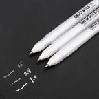 1Pc Sakura Gelly Roll Gel Pen White Color 0.5/0.8 /1.0mm High Light Marke Pen Black Cardboard Art Painting Pen White Line Pens