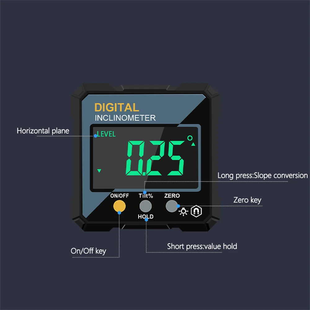 New Angle Protractor 360 Degree Mini Electronic Digital Protractor Inclinometer Angle Finder Gauge Measurement Box 2026