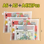 1/3/6PCS Storage Bag Mesh ZipperToy Building Block Puzzle Sub-package Children Particle Zipper Transparent Finishing Storage