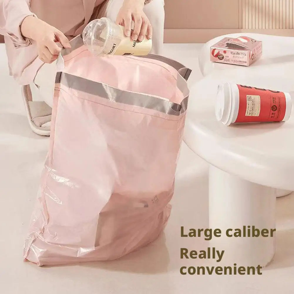 100PCS/Roll Drawstring Trash Bags Tear-Free,Leakproof,Heavy Duty,Strong Garbage Can Liners for Home Household Use