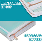 13 Pocket Expanding File Folder Organizer with Front Clear Pouch,Accordion File Organizer with Zipper Closure,Papers Letter Size