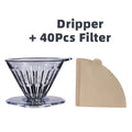 Crystal Eye Dripper 1-4 Cups Glass Slow Brewing Accessories Pour Over Coffee Dripper Reusable Coffee Maker