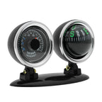 Car Compass Thermometer 2 in 1 Dashboard Navigation Guide Ball Compass Portable Accessories For Vehicle Car Auto Compass
