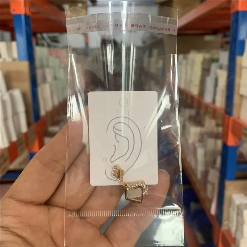 50pcs Earrings Jewelry Display Cards Kraft Paper Packing Tag for diy Jewelry Ear Bone Clip Nails Holder Hanging Retail Price Tag