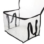 Collapsible Transparent Storage Box Student Portable Book Cube Large Capacity Waterproof Clear Organizer Storage Container