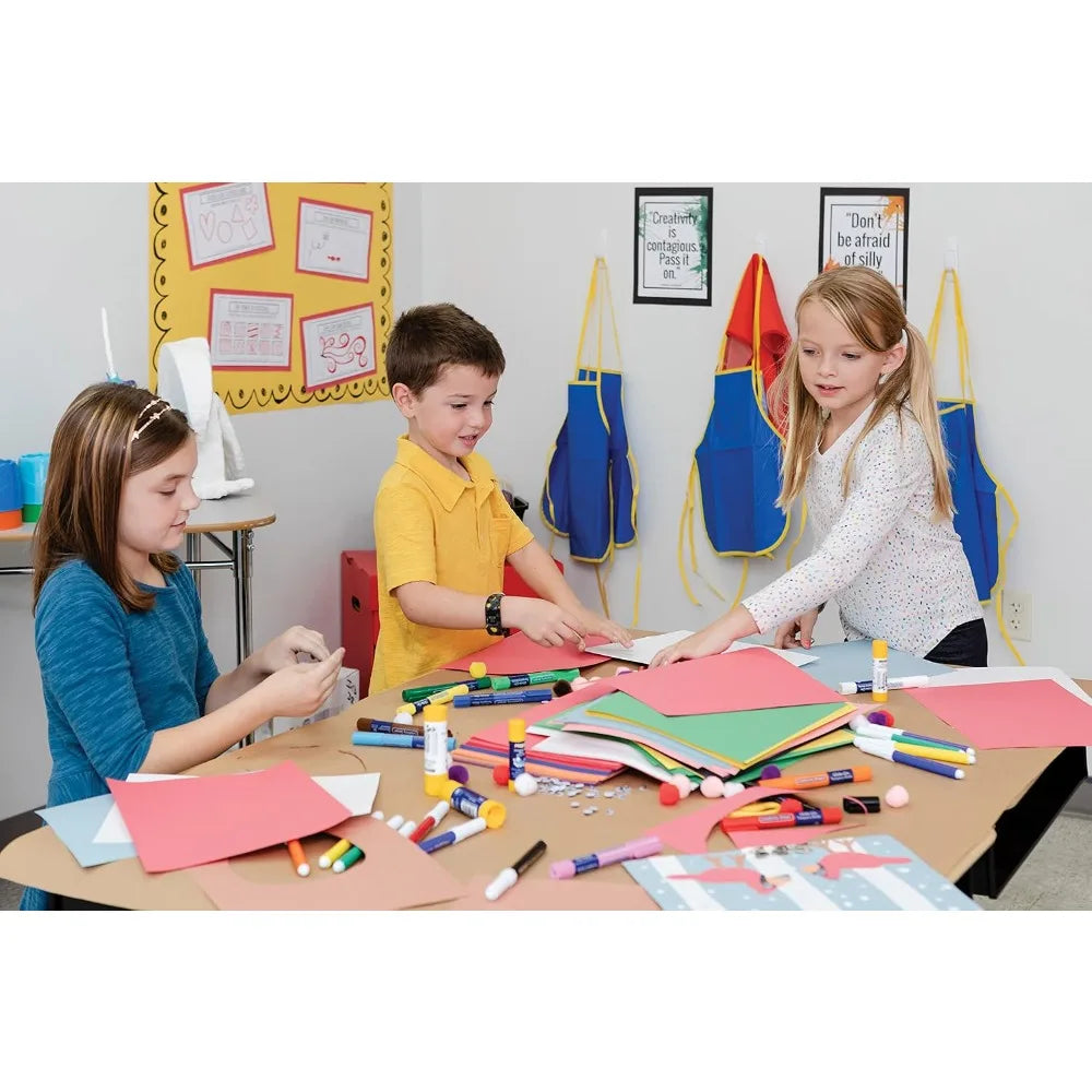 SunWorks Construction Paper Bulk Pack 100 Sheets 10 Vibrant Colors 9x12 Inches Art Craft Supplies for Kids School Projects DIY Classroom Activities