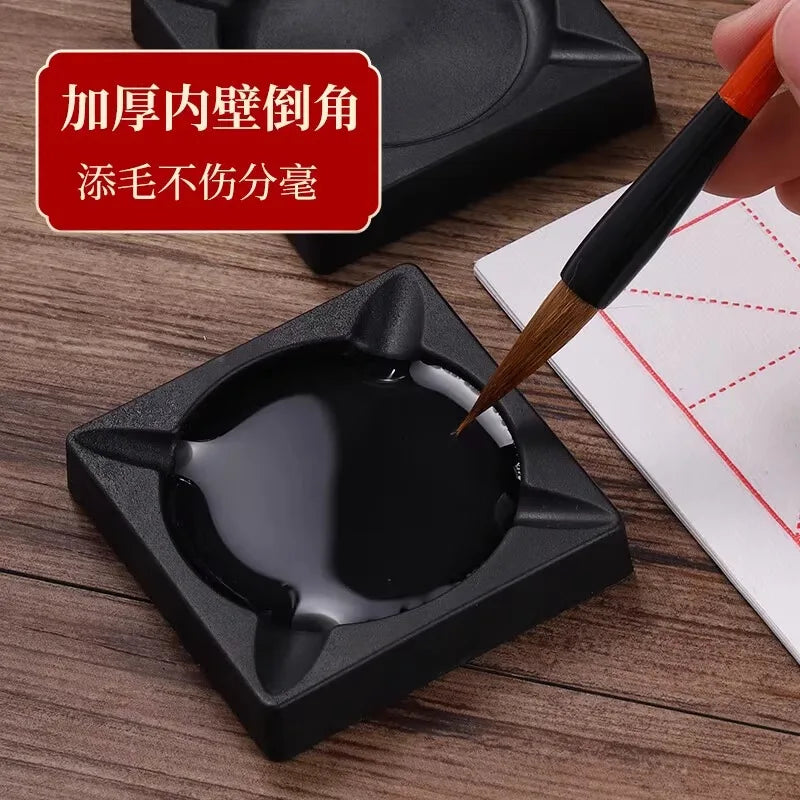 M&G Ink stone Chinese ink tray Ink stone Japanese ink stone calligraphy Ink stone ceramic ink tray Study room four treasures