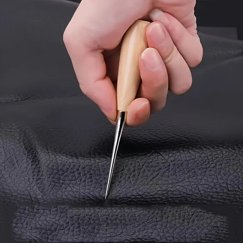 Heavy-Duty Handheld Hole Punch for Leather, Wood, Fabric. Professional Precision Tool with Ergonomic Grip for Craftsmen