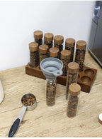 Coffee Beans Storage Container Tube Display Rack Tea Bottle Glass Single Dose Espresso Accessory Coffeware Set Barista Tool Gift
