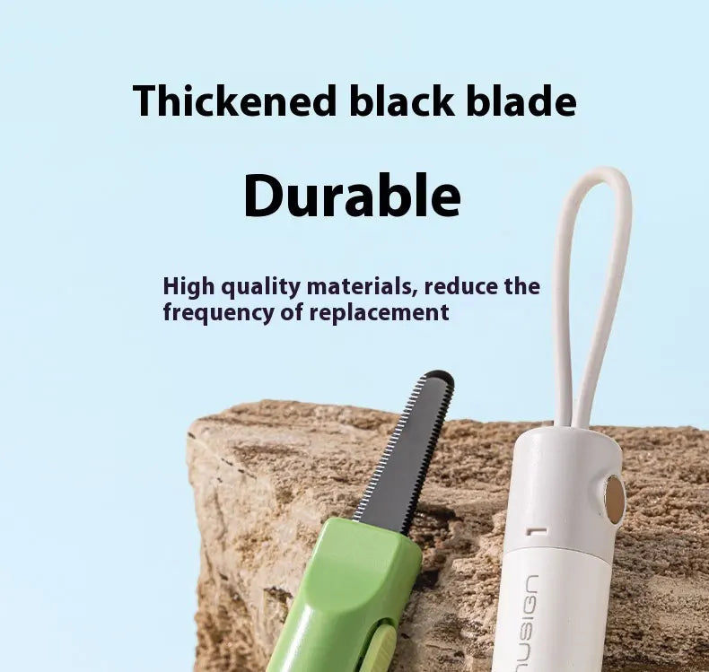 NUSIGN Magnetic Mini Box Cutter Portable Retractable Blade Paper & Letter Opener Durable ABS Material for Office & Home Use