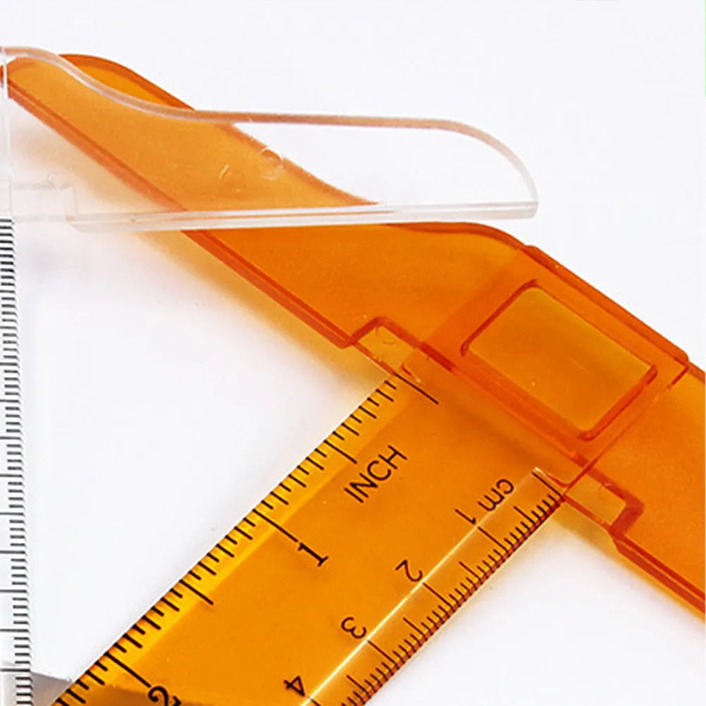 2Pcs Design T Ruler Plastic Long-Lasting Double Scale Measuring Tool for Drawing Sketching Office Use T Shape Ruler