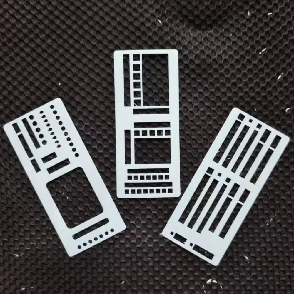 Dot Grid Flexible Record Template Multifunctional Checklists Boxes Lines Handmade Template Ruler Educational Stencils