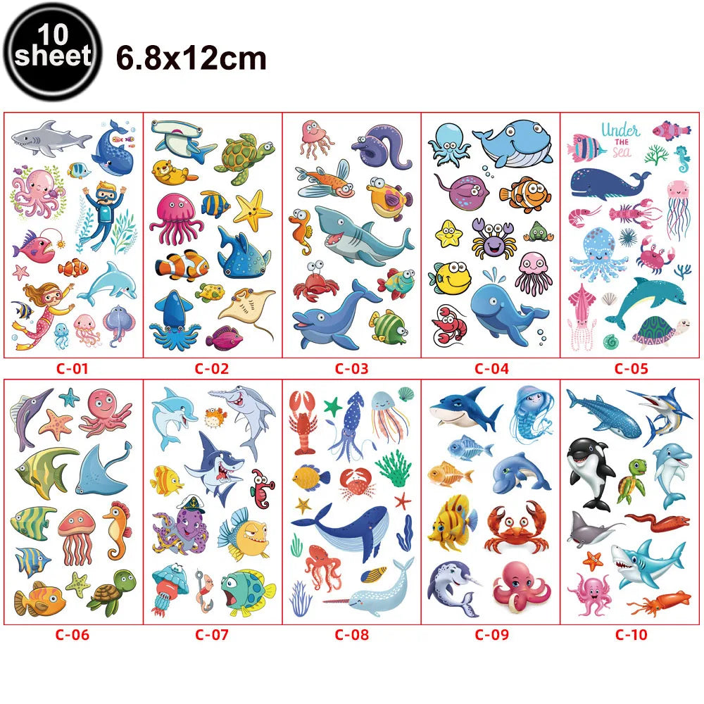 Sea Animal Theme Disposable Tableware Under The Sea Baby Shower Party Plates Napkins Cups Ocean Animals Birthday Party Supplies