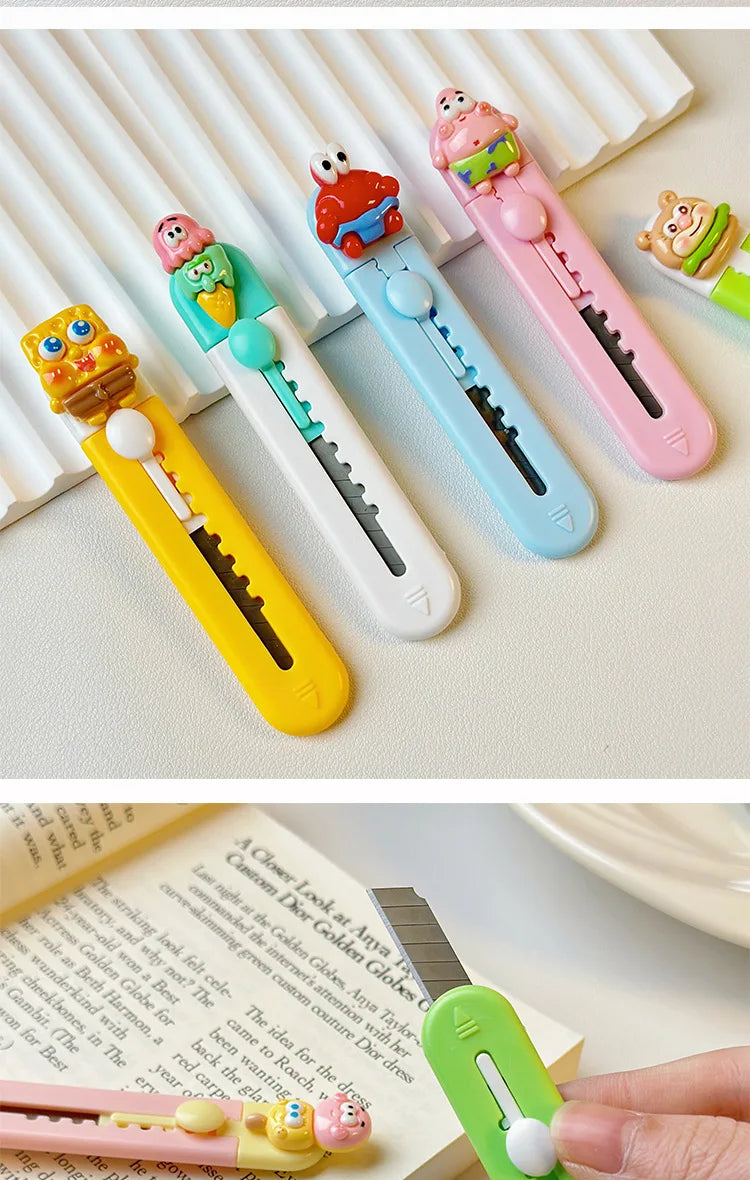 1Pc Creative Art Knife Cute Cartoon Express Delivery Artifact Portable Paper Cutter Hand Account Knife Letter Opener Sword