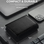 Rfid Credit Card Holder Money Bag Luxury Carbon Fiber Id Bank Cardholder Coin Purse Minimalist Wallet for Men Carteira Masculina