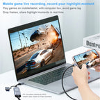 1080P Capture Card 4K HDMI-compatible to USB-A/USB-C USB2.0 Capture Video Audio Recording for OBS Studio PotPlayer QT Player